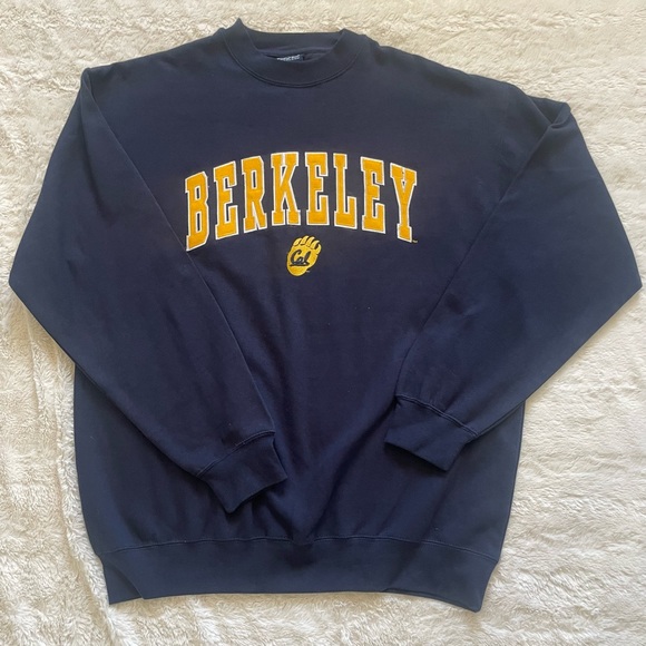 old varsity brand Other - Vintage Cal Berkley California University College Navy Sweat Shirt Adult Large
